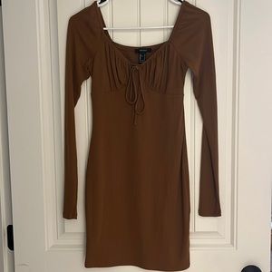 Forever 21 skin tight dress, small, and brown